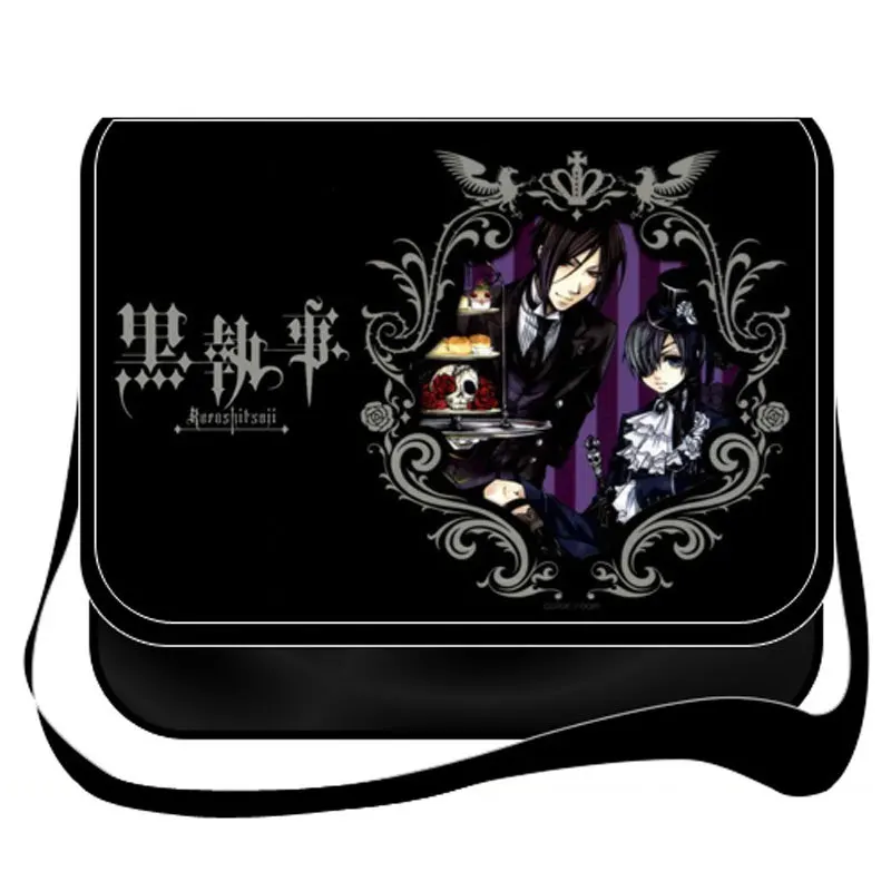 

Anime Top Black Butler cos Cartoon printing logo Leisure anime Handbags Shoulder schoolbag canvas bag