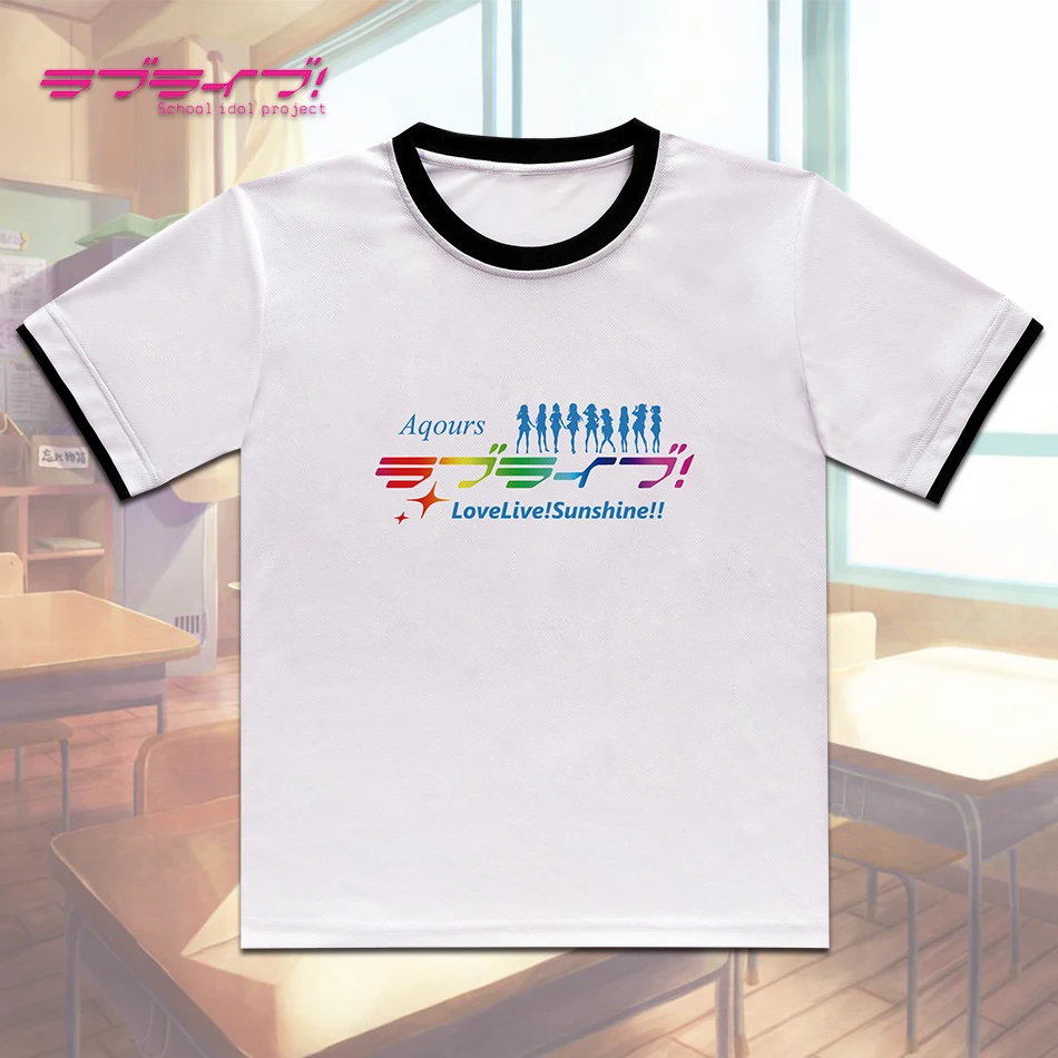 LoveLive! Солнечный свет! Aqours футболка аниме Love Live футболка хлопок модные мужские и женские футболки