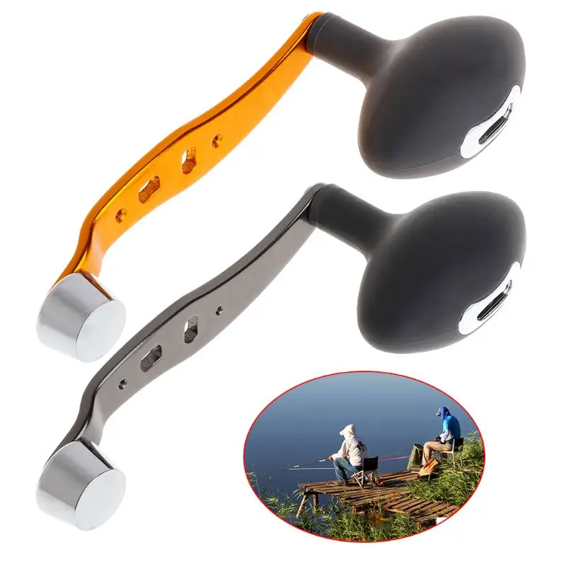 

1 Set Fishing Reel Rocker Long Handle Arm Ball Shaped Knob Aluminum Alloy Carbon Rotating Bait Casting Powerful Strong Tackle