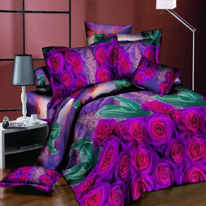 3d rose bedding set  (5)