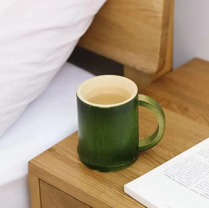 100pcs Handmade Natural Bamboo Tea Cup Japanese Style Beer Milk Cups