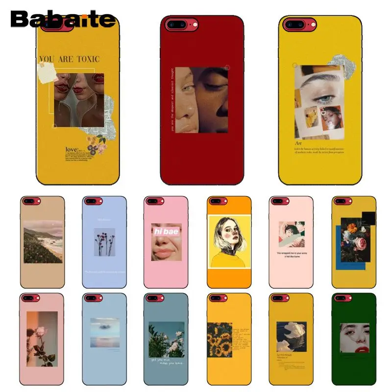 Чехол для телефона Babaite Great art aestic Flower Life желтый красный рисунок черный Apple iPhone 8 7 6 6S
