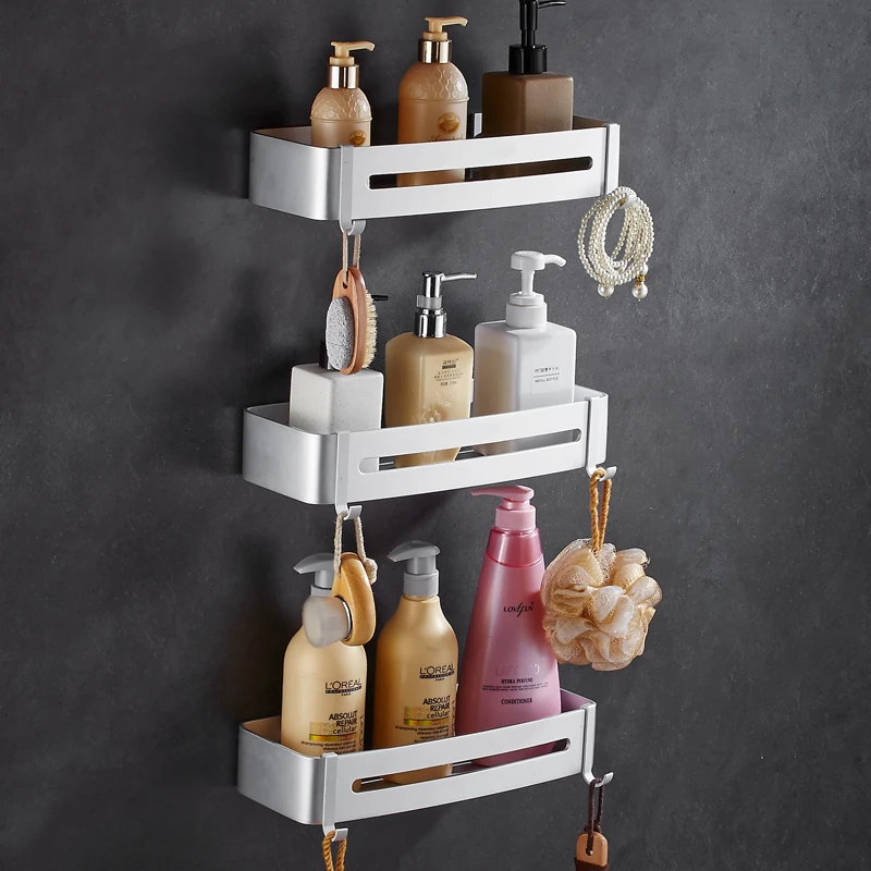 Comprar Estante de esquina de baño de aluminio sin uñas estante cosmético con una sola palanca toallero de baño potente toallero de succión toallero de baño