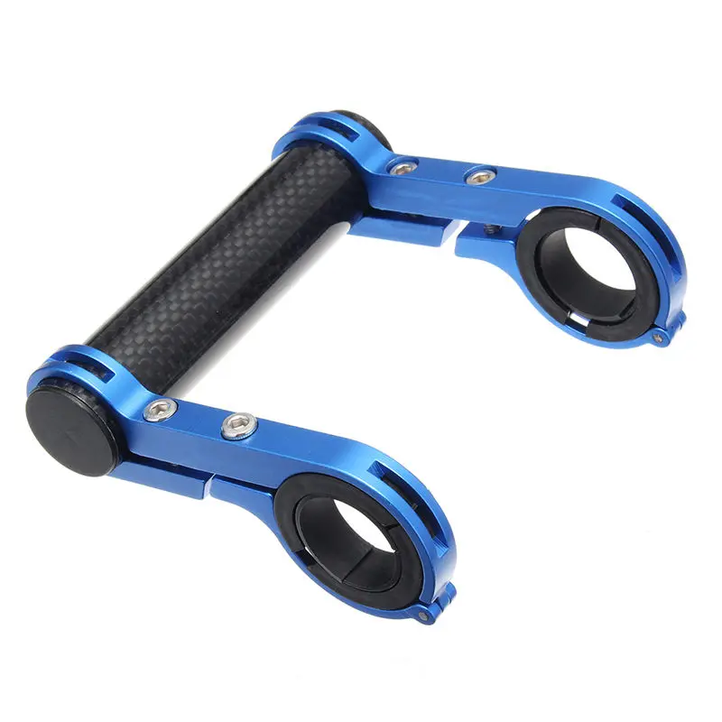 الكربون الألياف 31.8mm الدراجات مقود موسع MTB دراجة جبلية المقود قوس مصباح يدوي حامل دراجة أجزاء