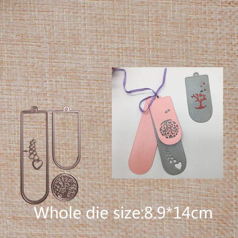 

Bookmark Cutting Dies Tag Scrapbooking Metal Cutting Dies for Card Making Label Craft Album Embossing Stencil New 89*140mm