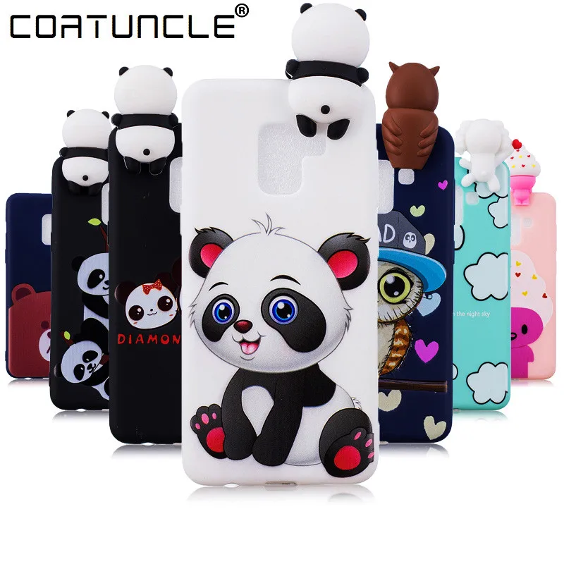 

Phone Cases For Fundas Samsung Galaxy A8 2018 Case Soft TPU Candy Color panda Cartoon Back Cover for Coque Samsung A8 2018 Case