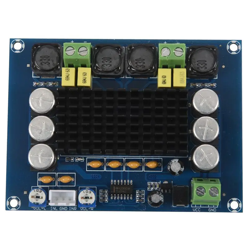 

12V-24V TPA3116 D2 120W+120W Dual-channel Stereo Digital Audio Power Amplifier