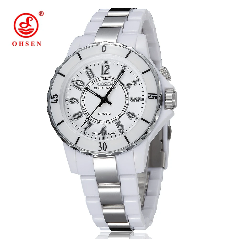 Prix pour Top vente OHSEN Marque Quartz LCD Dames Femmes Montre-Bracelet De Luxe Blanc Bande 10 M Étanche Robe De Mode De Cadeau Montres Reloj mujer Prix pour Top vente OHSEN Marque Quartz LCD Dames Femmes Montre-Bracelet De Luxe Blanc Bande 10 M Étanche Robe De Mode De Cadeau Montres Reloj mujer