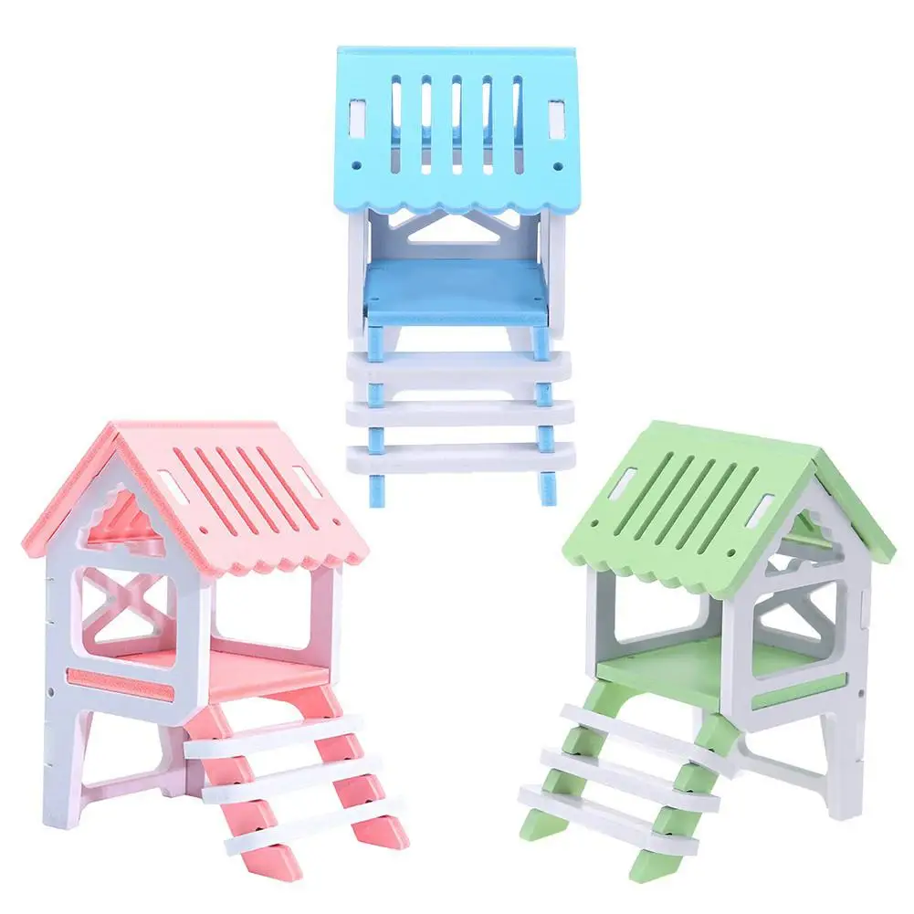 

Pet House Supply New Fashionable Hamsters Toy Garret Colorful Beds Squirrels' Sleeping Loft Pet Toy Green Material