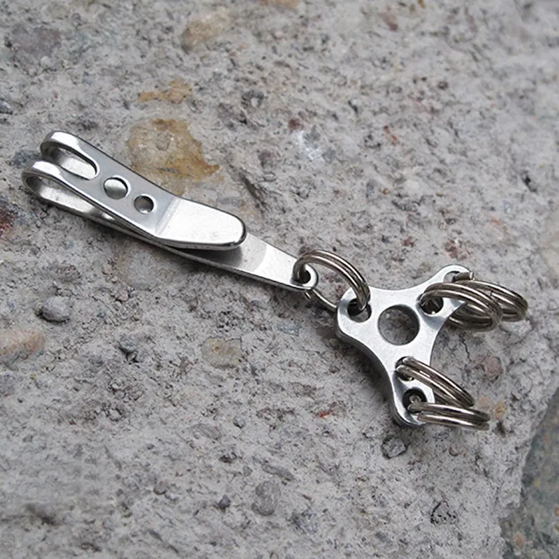 Открытый Пряжка свисток нож вешалка для ключей Мини карманный подвесной зажим с шляпой Пряжка Туристическое оборудование Quicklink EDC брелок