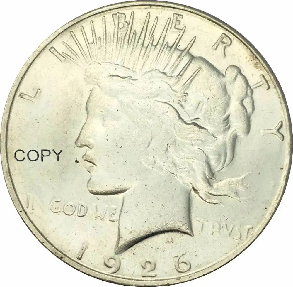 В Боге мы доверяем 1926 Libetry Соединенные Штаты Америки медная Посеребренная Имитация монеты мира один доллар ремесла