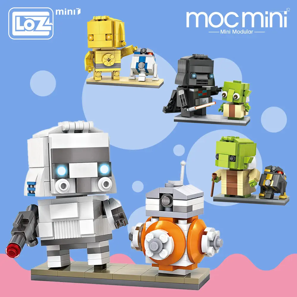 

LOZ Mini Block Robot Figure Anime Model Building Assembly Toys DIY Action Figure Set Toy Kawaii Bricks Gift Assemble 1501-1504