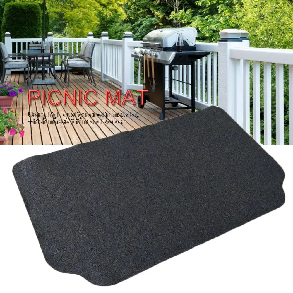 

Outdoor Gas Grill Barbecue Floor Washable Mat Anti-oil Environmental Protection Mat for Camping Picnic