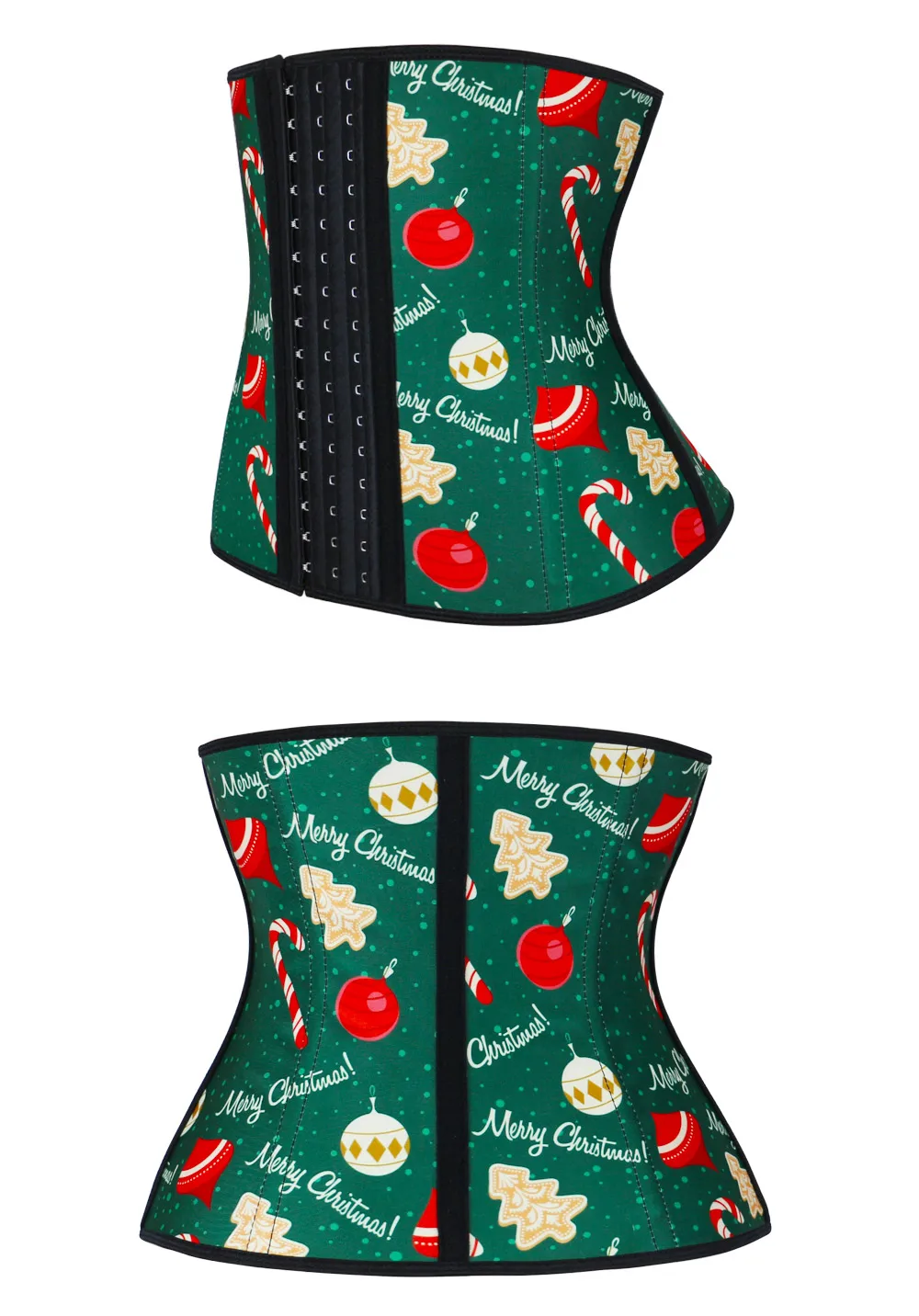 NB1736_01 Atbuty Firm Waist Trainers 9 Steel Bones Latex Waist Shaper Christmas Clothes Tummy Control Hooks Long Torso Body Shaper Corset (5)