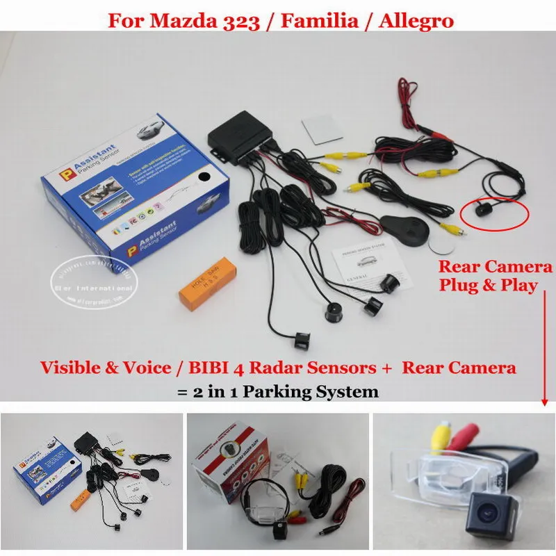 Liislee Car Parking Sensors + Rear View Camera = 2 in 1 Visual / For