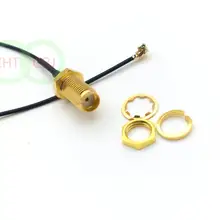 100 шт. SMA гнездовая гайка переборка к IPX U. FL гнездовой 1,13 Кабель Переходник для пигтейлов/проводов