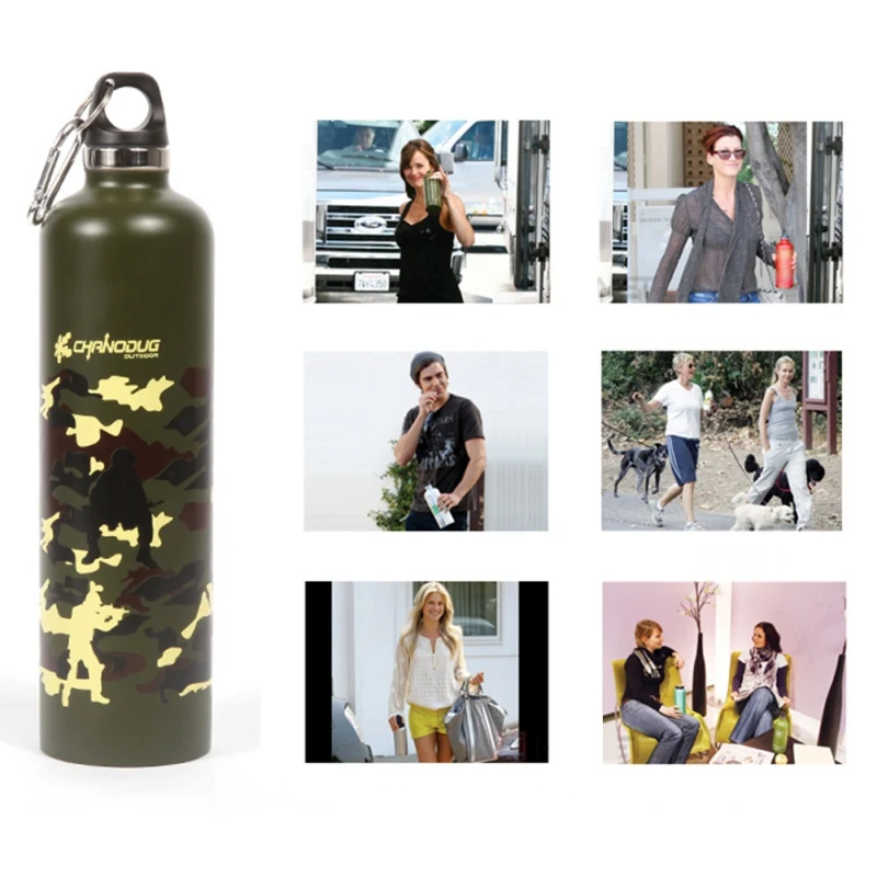 

750ml Non-toxic Odorless Stainless Steel Water Bottles Sports Cycling Camping Bike Bicycle Kettle Outdoor Riding Vacuum Cup