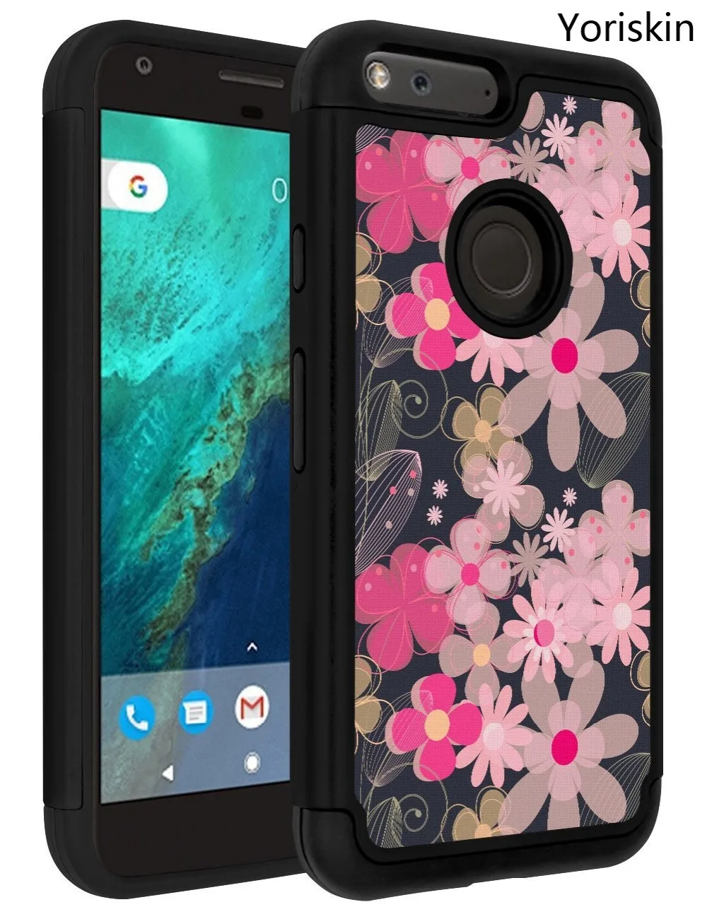 Silicone Phone Case For Pixel 2 Flowers Desgin Silicone