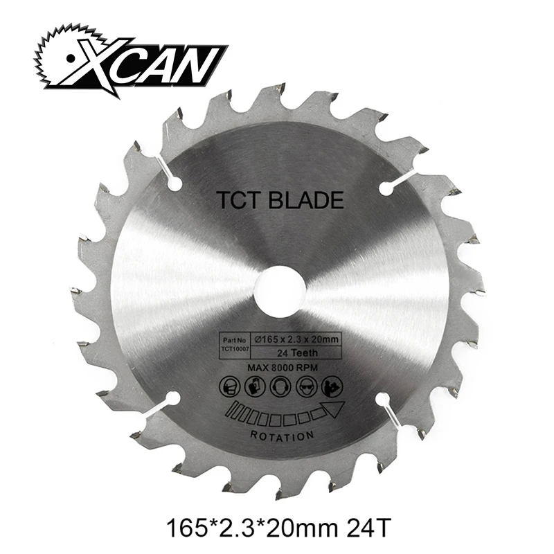Xcan 1 шт. 6-1/2 дюймовый 165 мм 24 TCT Зуба Пилы с 2.3 резки пропила 20 мм Диаметр цилиндров пильный диск для деревообработки