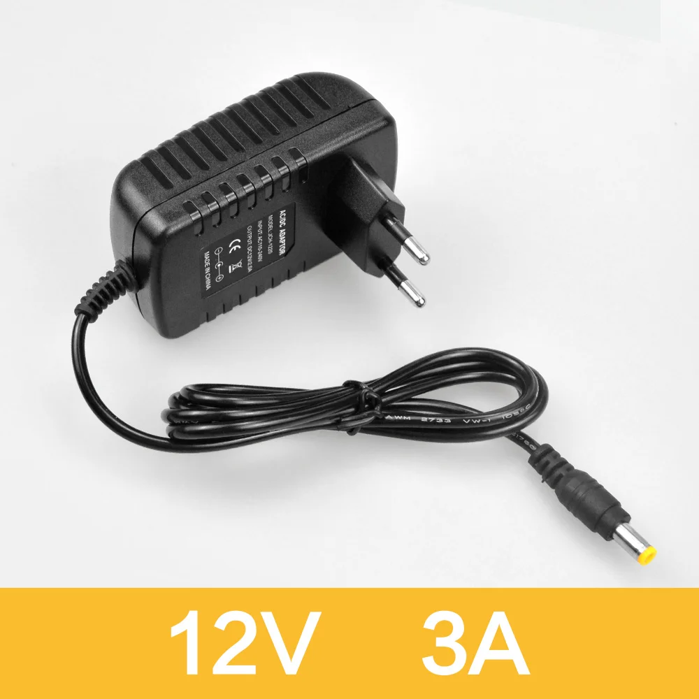 12V 3A Мощность питания постоянного тока 5 В, 12 В, 24 В постоянного тока трансформатор переменного тока 110V 220V Светодиодный драйвер для светодиодный полосы света 1A 2A 3A 5A Мощность Адаптер зарядного устройства - Цвет: 12V 3A