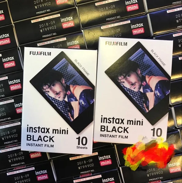 Оригинальная пленка Fujifilm instafufux Mini Fuji, черная рамка для мини 8, 7, s, 7, 50, s, 50i, 90, 25, dw, SP-1, Polaroid, моментальная фотокамера