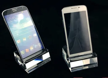 

Free Shipping High - grade Acrylic Crystal Mobile Cell Phone Display support Holder stand large screen display Rack