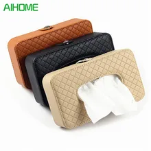 3 Farben Auto Sonnenblende Leder Box Clip Hohe Qualität Automotive Papierserviettenhalter Abnehmbare Tissue Box Cover