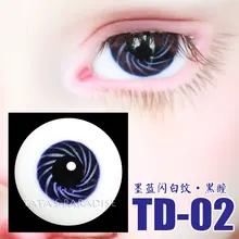 14mm 16mm black pupil blue BJD Eyes Eyeballs for 1 3 1 4 1 6 BJD