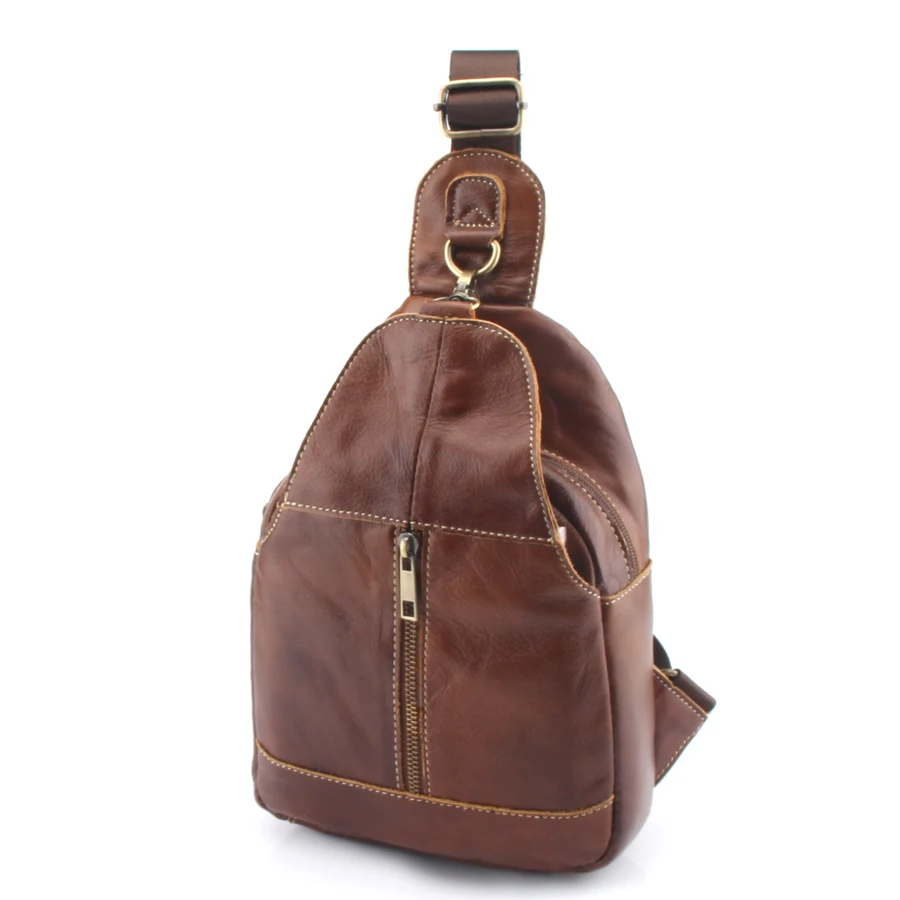 ZZNICK 2019 men chest bag Male Shoulder Bag Fashion Genuine Leather bag Big small model bag Casual Messenger Bag 3102