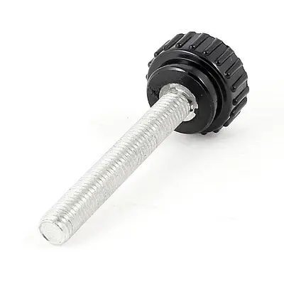 

8mm x 60mm Male Thread Black Round Head Clamping Knob Grip Spare Part  ZMM