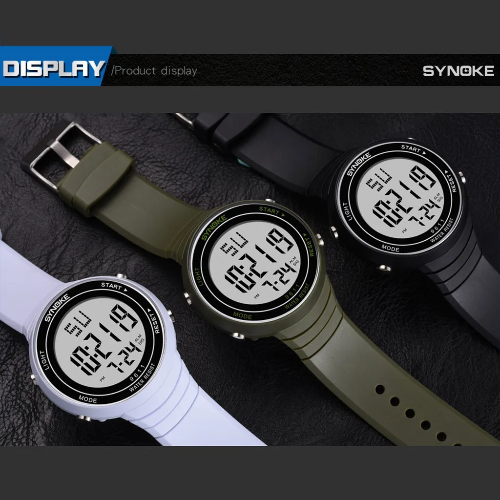 Электронные уличные спортивные многофункциональные трендовые модные электронные часы с большим экраном цифровые часы модные gif мужские часы на открытом воздухе