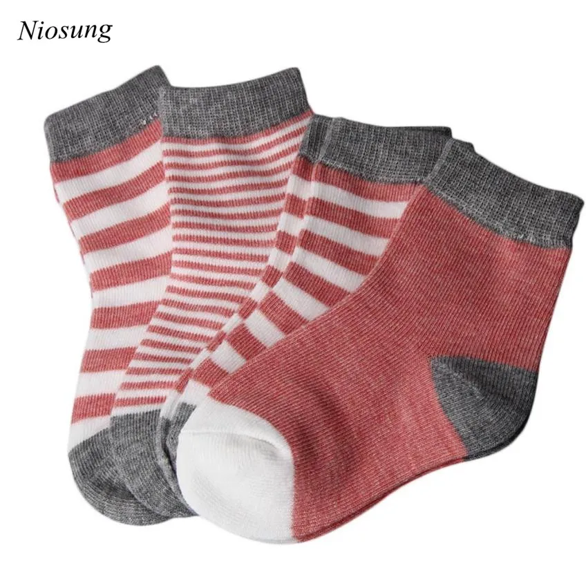 

Niosung New 4 Pairs Newborn Baby Christmas Blending Spinning soft and warm Sock Kids Child Xmas Party Clothing