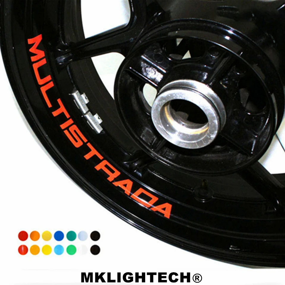 

k-sharp 8 X CUSTOM INNER RIM DECALS WHEEL Reflective STICKERS STRIPES FIT DUCATI MULTISTRADA