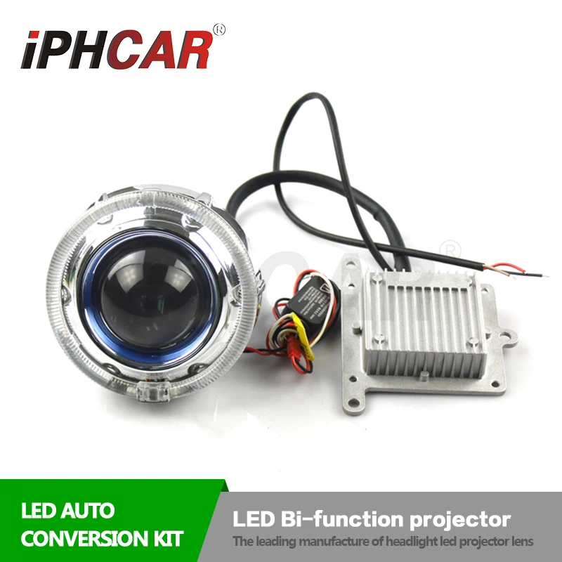 Free Shipping IPHCAR 3.0 High Low Beam White LED Bi function Projector