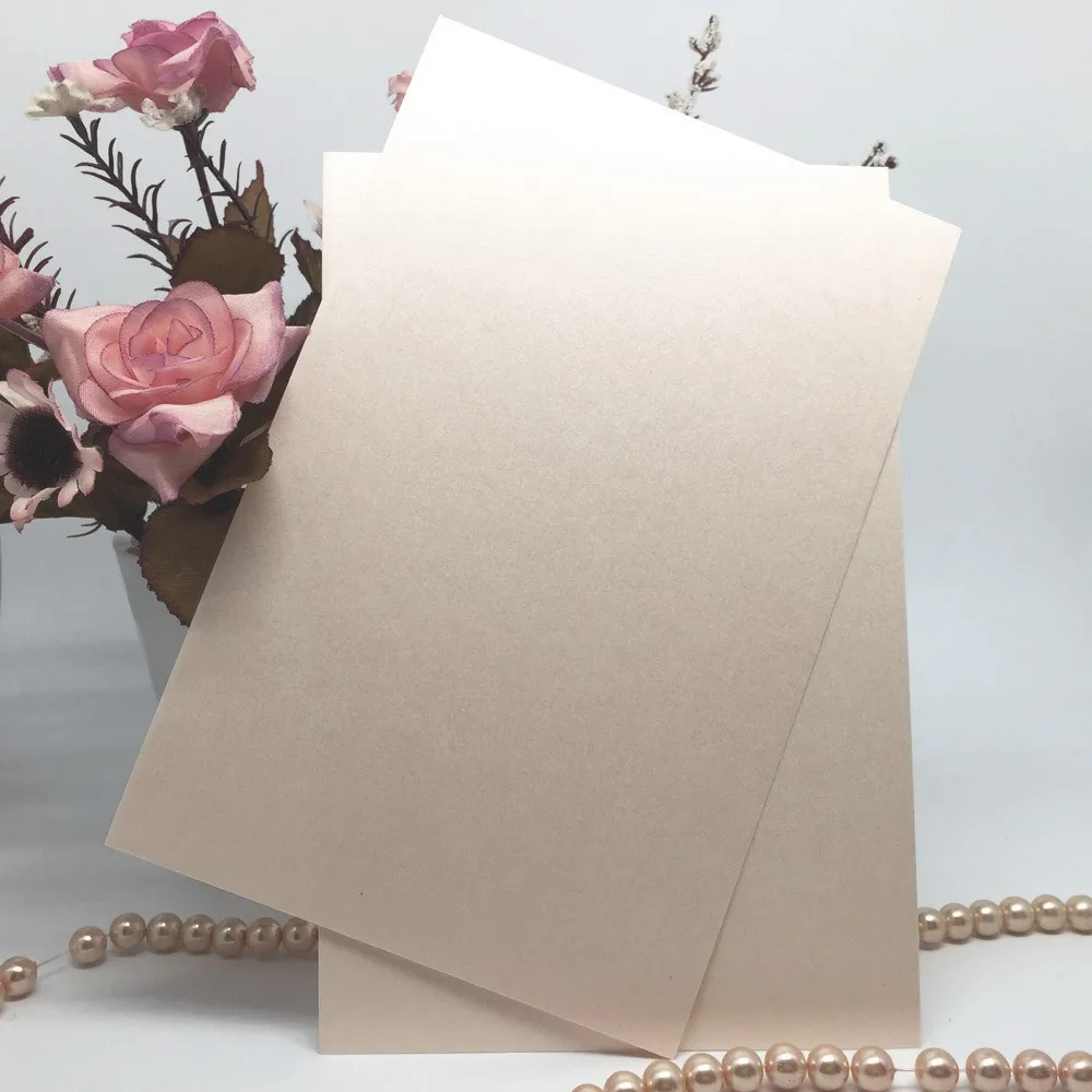 

20Pcs/set Delicate Invitation Card Inner Sheet Inside Pages for Wedding Party Celebration Birthday Supplies White/Beige/Pink