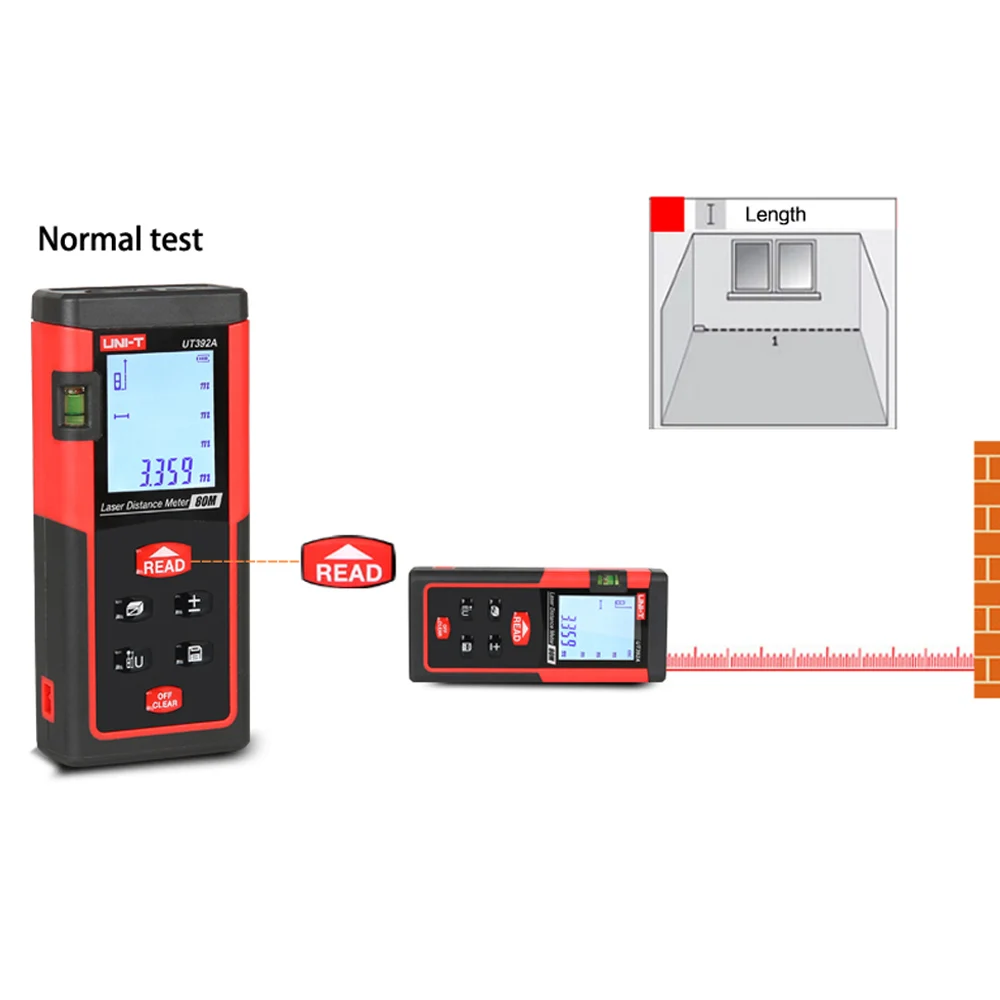 UNI-T UT390B+ UT391+ высокоточный лазерный дальномер 40 м 60 м измерение охотничьей местности/объем лазерных дальномеров