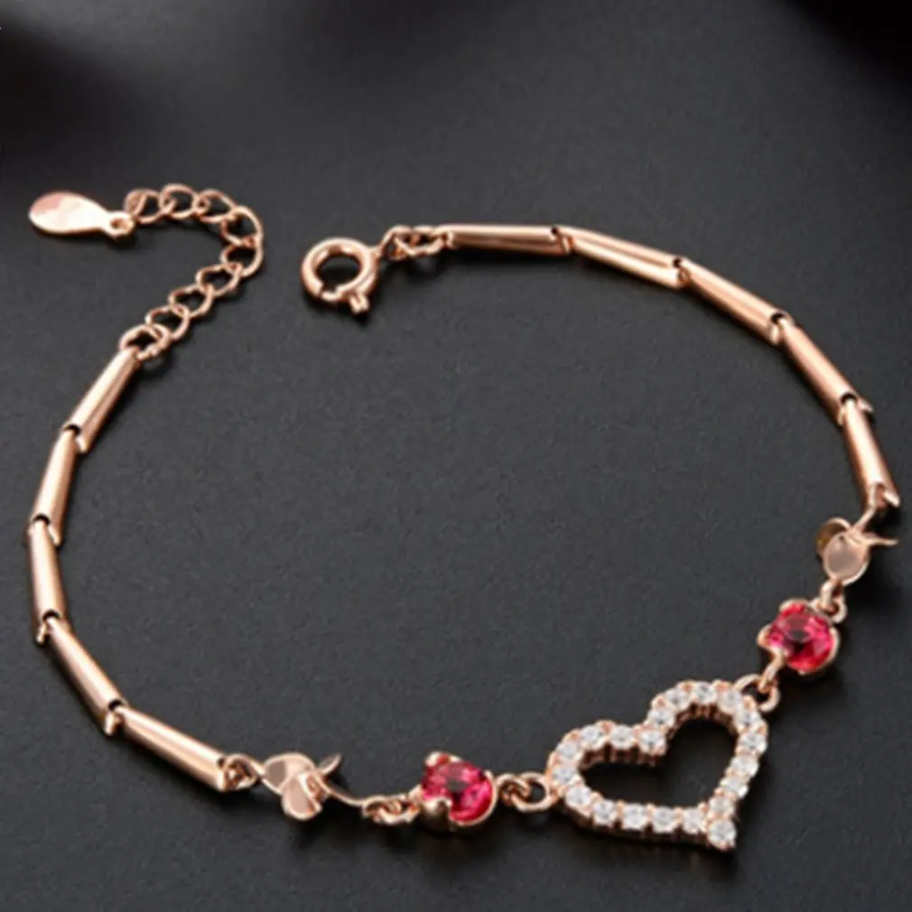 

Love heart shape Bracelet Hand chain Simple Generous Fashionable Creative Personality Women Birthday Gift