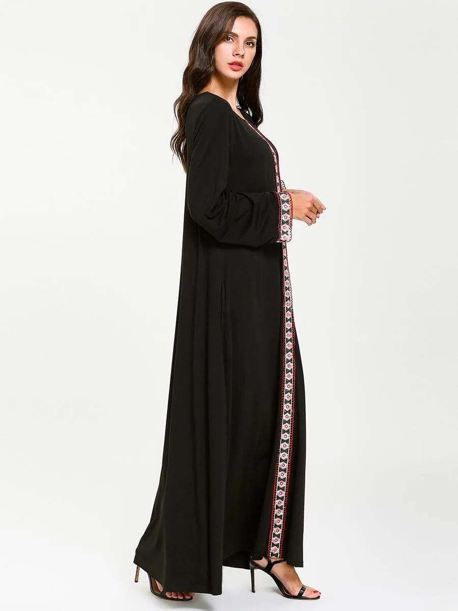 2019 Новое мусульманское платье больших размеров 4XL длинные карманы вечерние