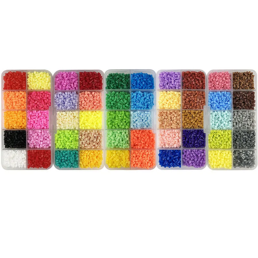 2.6mm Mini Hama Beads 80Colors kits perler PUPUKOU Beads Tool and template Education Toy Fuse Bead Jigsaw Puzzle 3D For Children 8