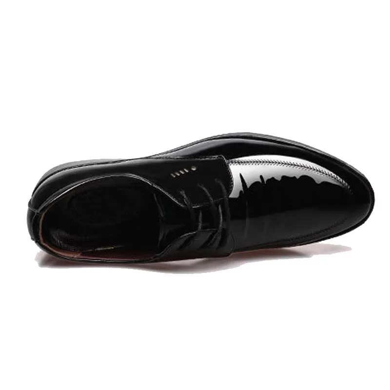 DBTX Мужские модельные туфли Sliop-на парня Бизнес без каблука Туфли-оксфорды блестящие черные дышащие низкие мужские деловые офисные туфли Новинка г
