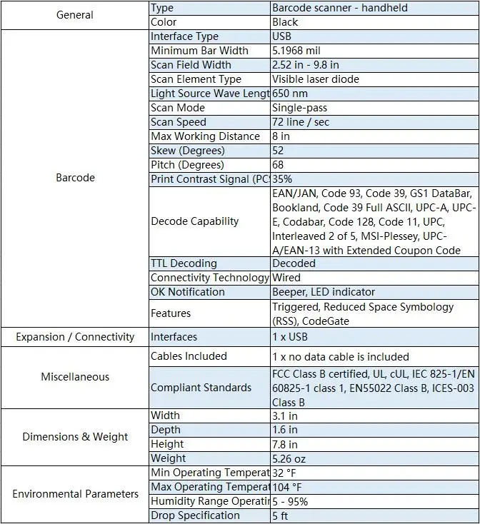 MS9540 specification