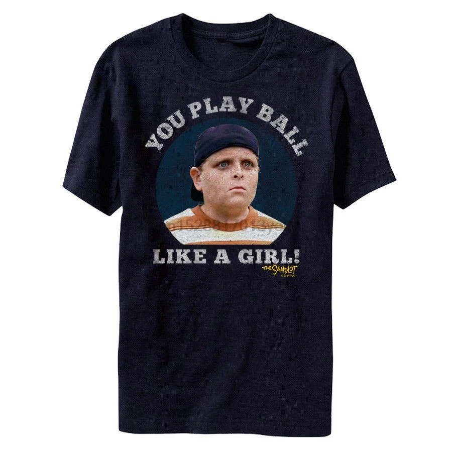 2018 летняя повседневная мужская футболка Sandlot Ball Like A Girl темно синяя с вереском