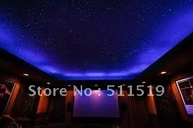 

200pcs 0.75mm PMMA fiber optic led star ceiling kit 3m +5W LED light engine with 24 key IR remote