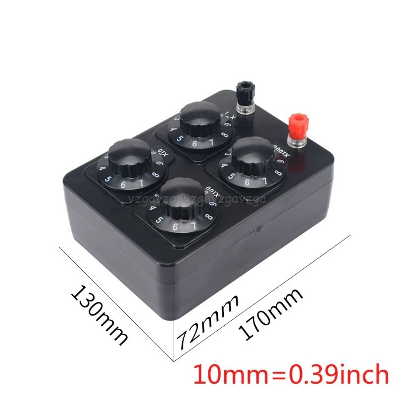 

0-9999 Ohm Simple Resistance Box Precision Variable Decade Resistor Teaching Instrument Resistance Box Mr19 19 Dropship