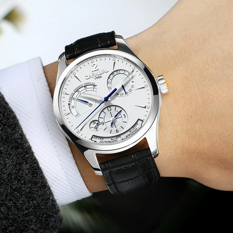 Relogio masculino Carniva Роскошные Брендовые Часы для мужчин сапфир reloj hombre световой водостойкий автоматический деловые часы для мужчин 2