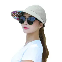 Летняя женская складываемая шляпа для широкополая шляпа Женская Праздничная защита от ультрафиолета, от солнца Шляпа Пляжная упаковочная