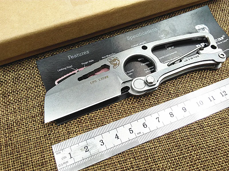 

Outdoor multifunctional survival knife S35VN DPX fixed blade tactical pocket hunting knife steel handle knives tools