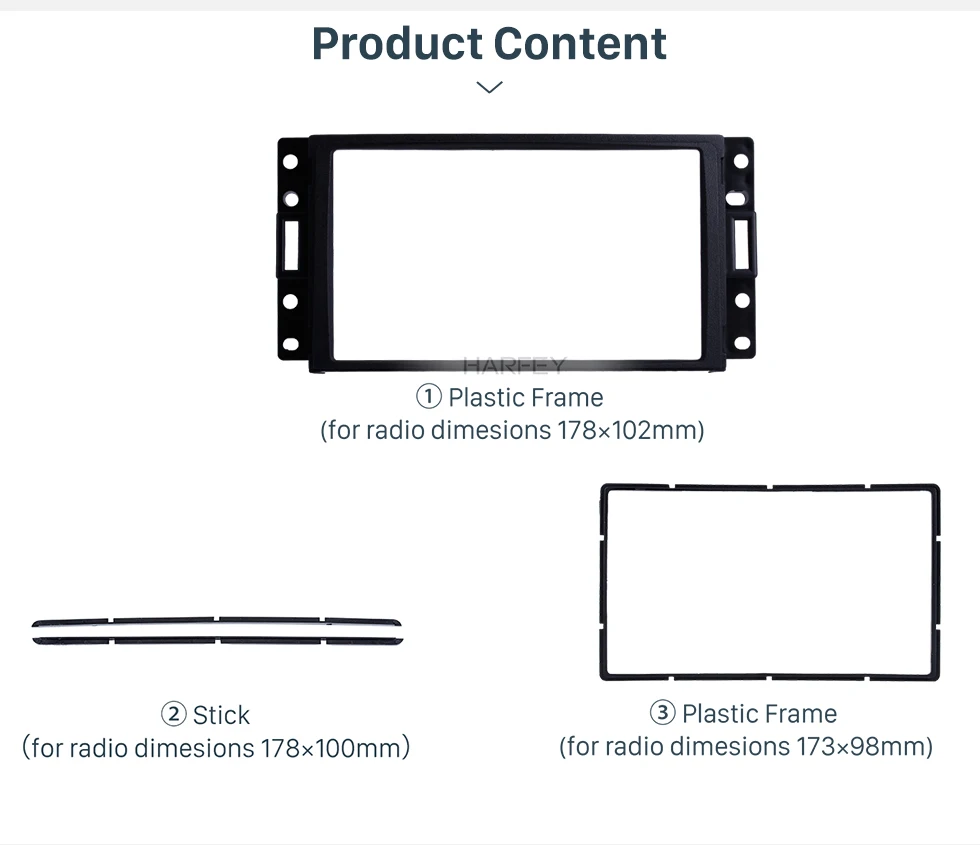 Harfey Автомобильная панель двойной Din панель накладка комплект для Hummer H3 CHEVROLET BUICK PONTIAC/SATURN/SAAB установка рамка в тире