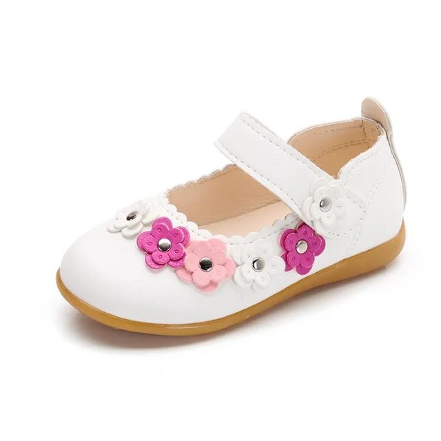 Г. новая детская обувь Весенняя детская одежда принцессы модная кожаная детская одежда для девочек Женская обувь на плоской подошве - Цвет: Белый