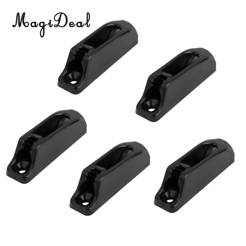 MagiDeal Black Water Sports 5 Pieces Nylon Self-locking Rope Cord Runner for Canoeing Kayaking Boating Rafting Accessories